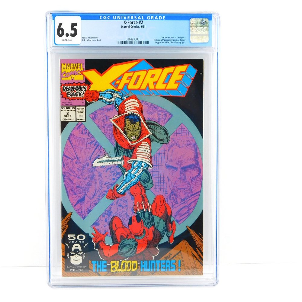 X-FORCE 2 CGC 6.5 White Pages 2nd App. DEADPOOL 1st App Weapon X